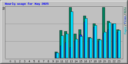 Hourly usage for May 2025