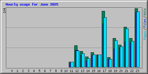 Hourly usage for June 2025