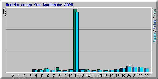 Hourly usage for September 2025
