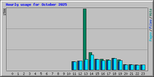 Hourly usage for October 2025